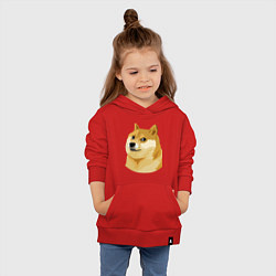 Толстовка детская хлопковая Doge, цвет: красный — фото 2