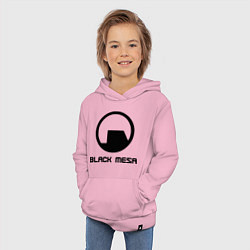 Толстовка детская хлопковая Black Mesa: Logo, цвет: светло-розовый — фото 2