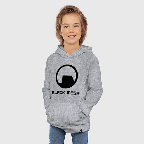 Детская толстовка-худи Black Mesa: Logo / Меланж – фото 3
