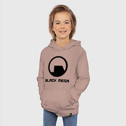 Толстовка детская хлопковая Black Mesa: Logo, цвет: пыльно-розовый — фото 2