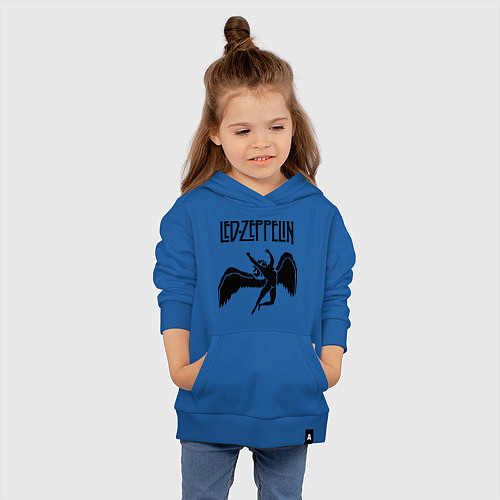 Детская толстовка-худи Led Zeppelin Swan / Синий – фото 4