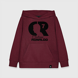 Толстовка детская хлопковая CR Ronaldo 07, цвет: меланж-бордовый
