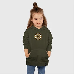Толстовка детская хлопковая Boston Bruins, цвет: хаки — фото 2