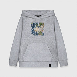 Толстовка детская хлопковая Drum & Bass: The World, цвет: меланж