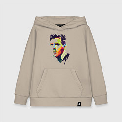 Толстовка детская хлопковая Lionel Messi: fun-art, цвет: миндальный