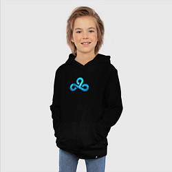 Толстовка детская хлопковая Cloud9 Foil Металлический эффект, цвет: черный — фото 2