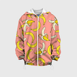 Куртка с капюшоном детская Банан 1, цвет: 3D-белый
