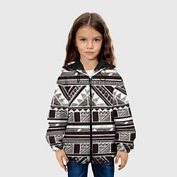 Куртка с капюшоном детская Etno pattern, цвет: 3D-черный — фото 2