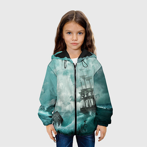 Детская куртка Море / 3D-Черный – фото 3