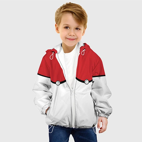 Детская куртка Грудь-покеболы / 3D-Белый – фото 4