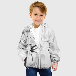 Куртка с капюшоном детская Белая сакура, цвет: 3D-белый — фото 2