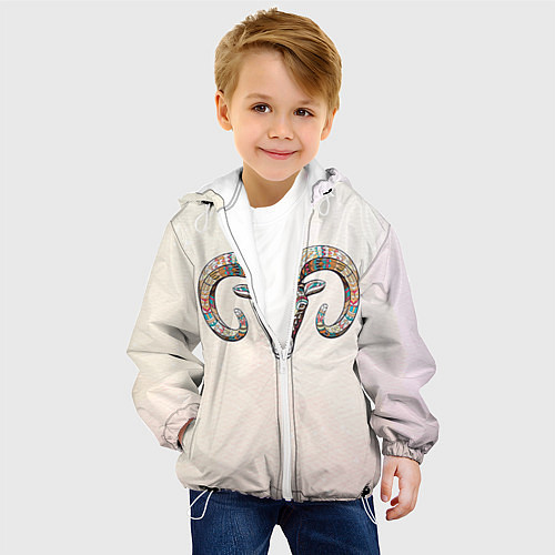 Детская куртка Баран / 3D-Белый – фото 4