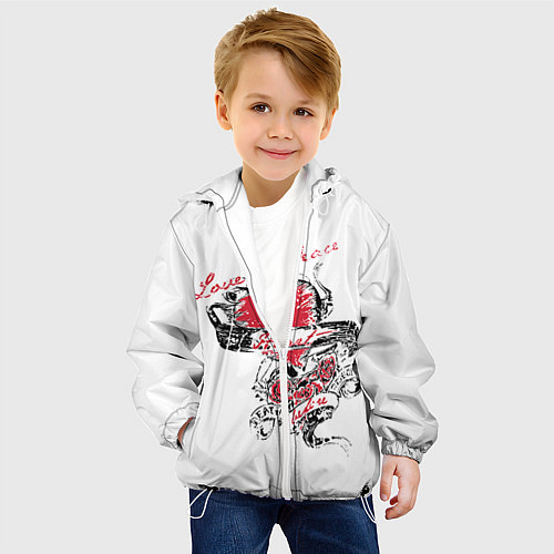 Детская куртка Рок сердца 6 / 3D-Белый – фото 4