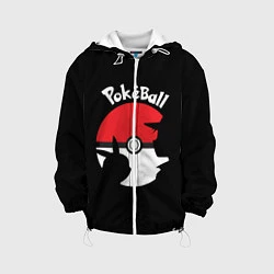 Куртка с капюшоном детская Pokeball, цвет: 3D-белый