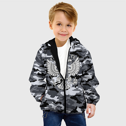 Детская куртка Городской камуфляж Россия / 3D-Черный – фото 4
