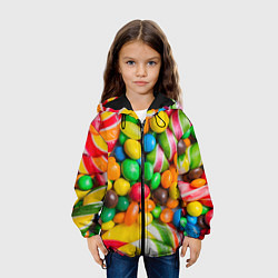 Куртка с капюшоном детская Сладкие конфетки, цвет: 3D-черный — фото 2