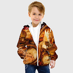 Куртка с капюшоном детская В поисках приключений, цвет: 3D-белый — фото 2