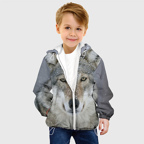 Детская куртка Милый волк / 3D-Белый – фото 4