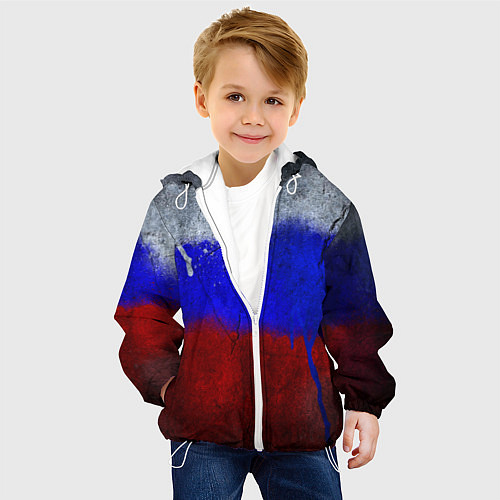 Детская куртка Русский триколор / 3D-Белый – фото 4