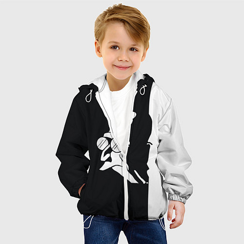 Детская куртка Grandfather: Black & White / 3D-Белый – фото 4