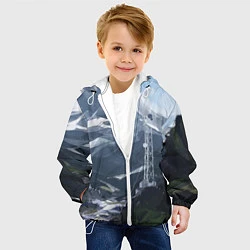 Куртка с капюшоном детская Горы Алтая, цвет: 3D-белый — фото 2