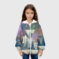 Куртка с капюшоном детская Хипстер, цвет: 3D-белый — фото 2