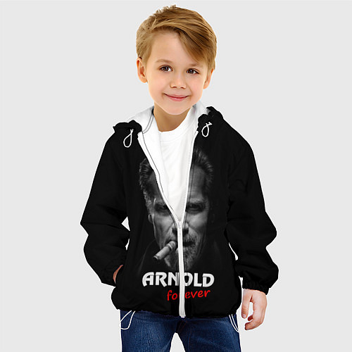Детская куртка Arnold forever / 3D-Белый – фото 4