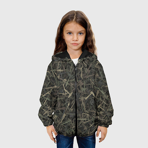 Детская куртка Камуфляж с холодным оружием / 3D-Черный – фото 3