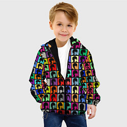 Куртка с капюшоном детская The Beatles: pop-art, цвет: 3D-черный — фото 2