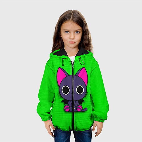 Детская куртка Аниме киса / 3D-Черный – фото 3