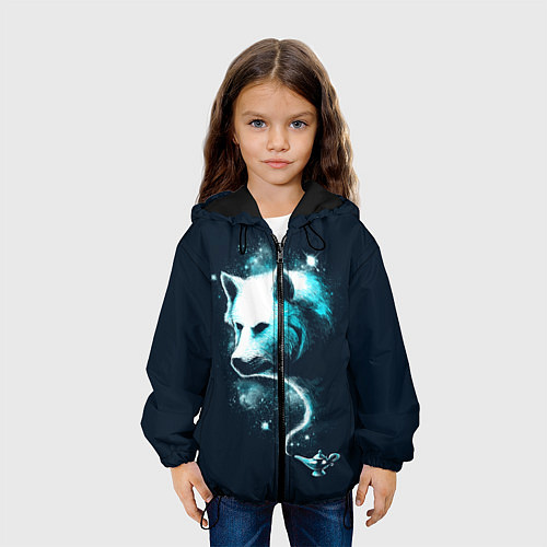 Детская куртка Галактический волк / 3D-Черный – фото 3