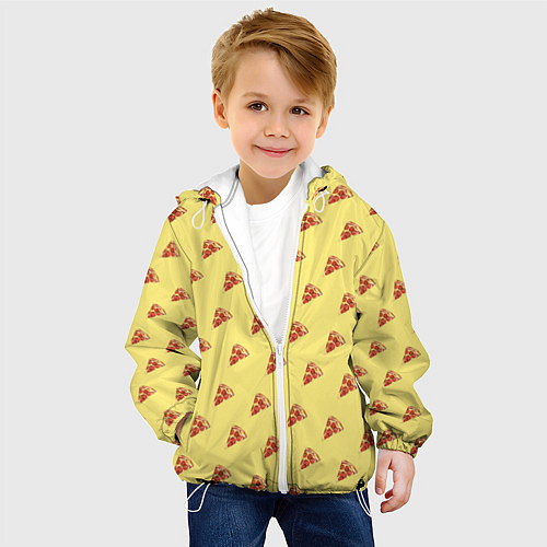 Детская куртка Рай пиццы / 3D-Белый – фото 4