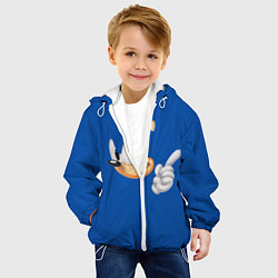 Куртка с капюшоном детская Соник, цвет: 3D-белый — фото 2