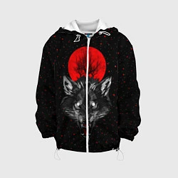 Куртка с капюшоном детская Кровавая Луна, цвет: 3D-белый