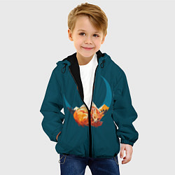Куртка с капюшоном детская Лиса под солнцем, цвет: 3D-черный — фото 2