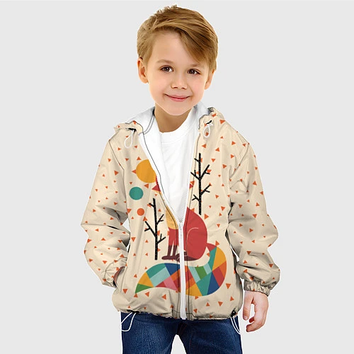 Детская куртка Осенняя лисичка / 3D-Белый – фото 4