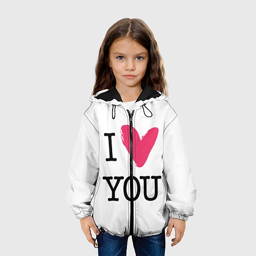 Детская куртка I Iove you / 3D-Черный – фото 3