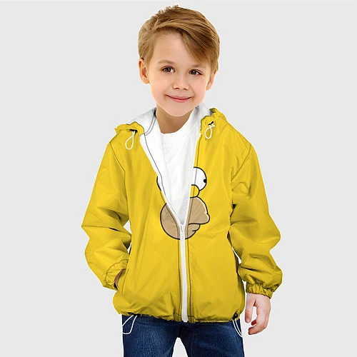 Детская куртка Гомер стесняется / 3D-Белый – фото 4