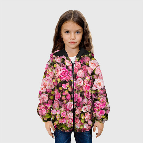 Детская куртка Розовый рай / 3D-Черный – фото 3