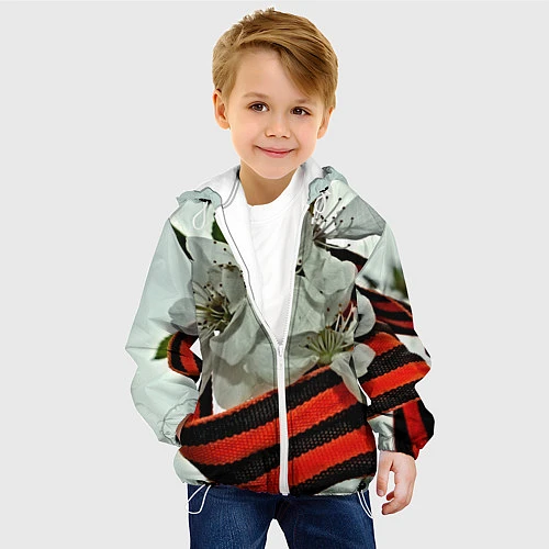 Детская куртка Георгиевская лента / 3D-Белый – фото 4