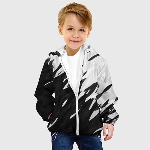 Детская куртка Black & white / 3D-Белый – фото 4