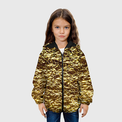 Детская куртка Золотой / 3D-Черный – фото 3