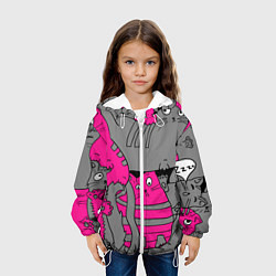 Куртка с капюшоном детская Кот2, цвет: 3D-белый — фото 2