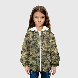 Куртка с капюшоном детская Камуфляж с утками, цвет: 3D-белый — фото 2