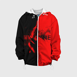 Куртка с капюшоном детская Lil Wayne: Black & Red, цвет: 3D-белый