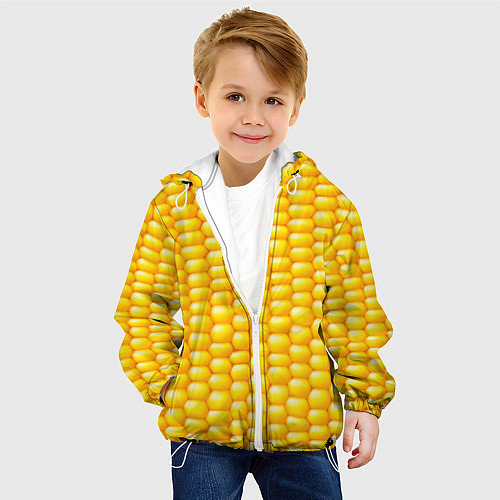 Детская куртка Сладкая вареная кукуруза / 3D-Белый – фото 4