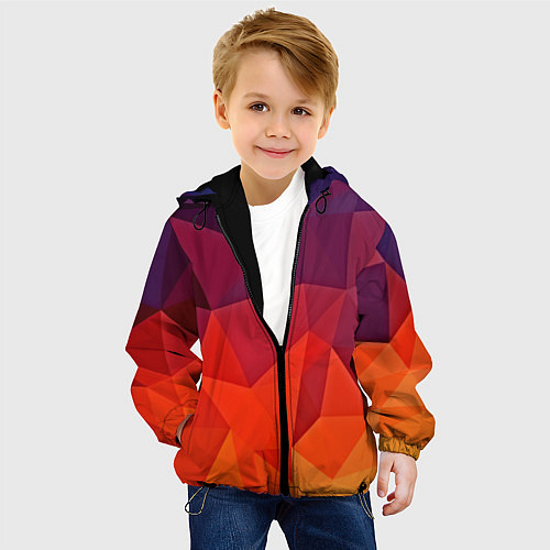 Детская куртка Geometric / 3D-Черный – фото 4
