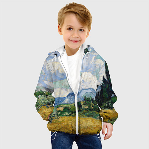Детская куртка Ван Гог Картина / 3D-Белый – фото 4