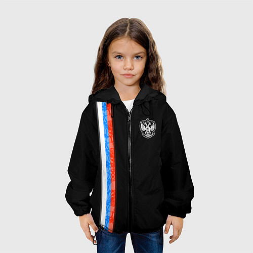 Детская куртка Russia - Black collection 2023 / 3D-Черный – фото 3