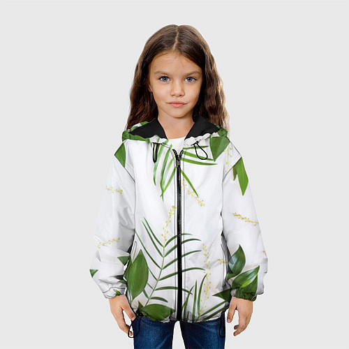 Детская куртка Растительность / 3D-Черный – фото 3
